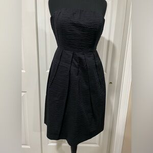 J.Crew Black Textured Midi Dress Sz 2